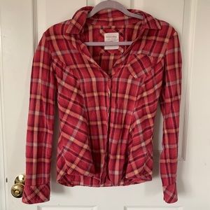 Red flannel long sleeve button up